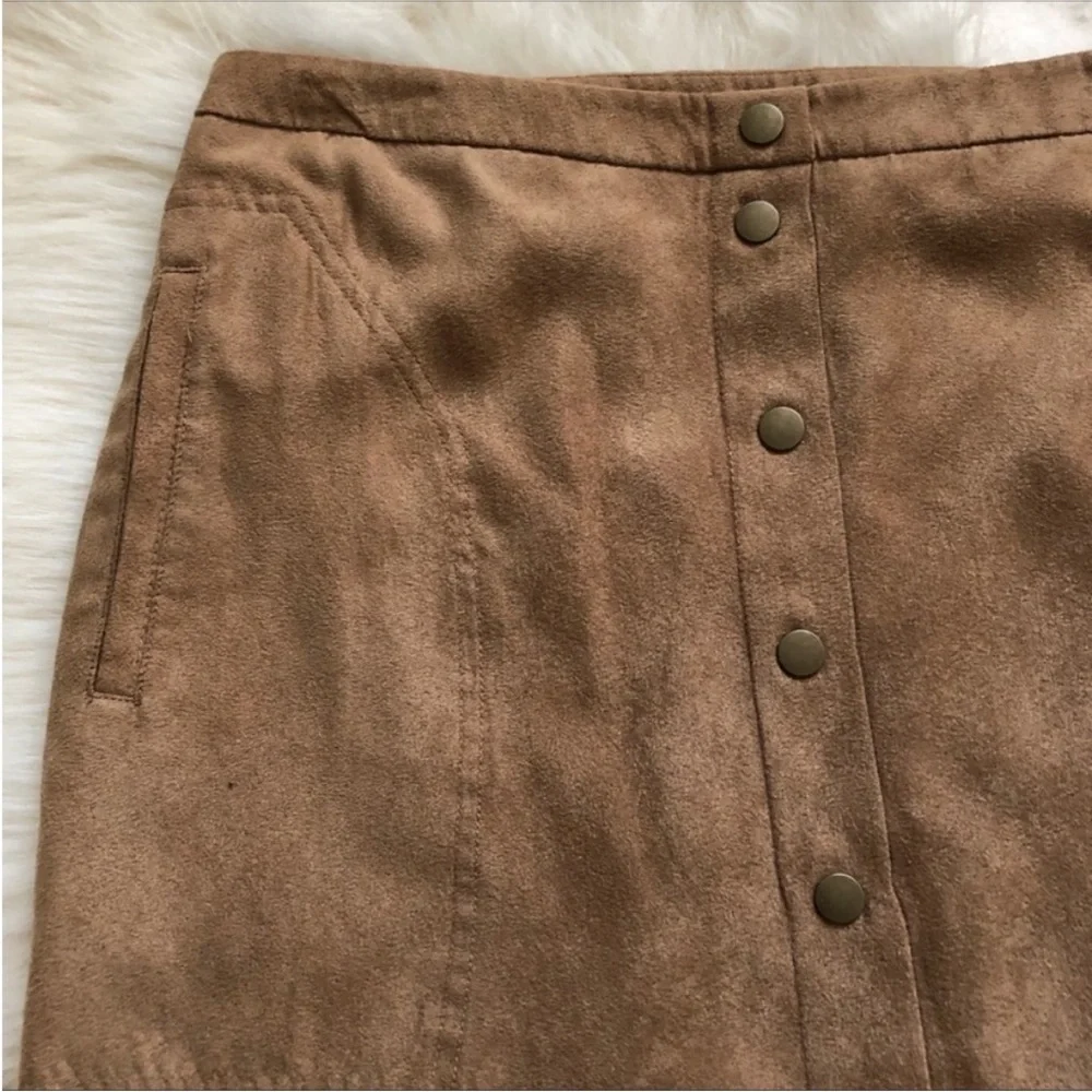 Metaphor Faux Suede Miniskirt - Picture 3 of 6